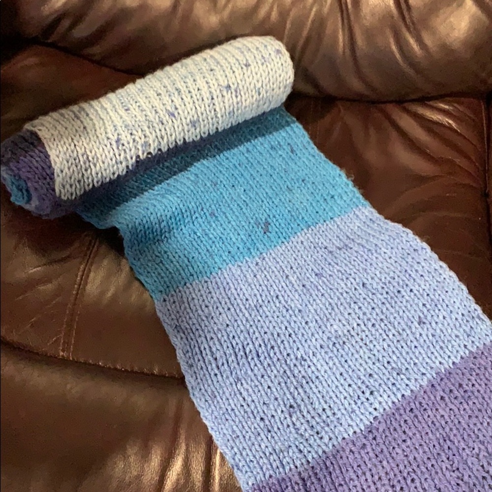 Self- Knitted Winter Scarf